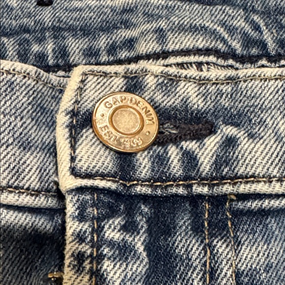 GAP Women's 90s Loose High Rise Straight Leg Jeans Light Blue size 30/10 Ripped - Picture 7 of 11